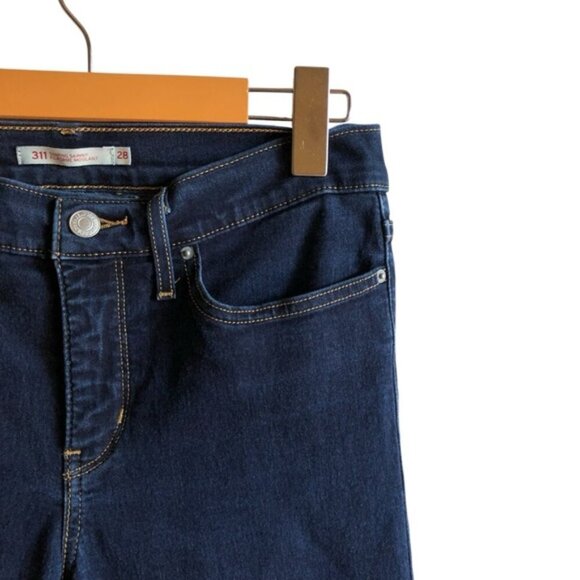 Levi’s 311 Shaping Skinny Jeans Dark Wash Size 28 Darkest Sky - Picture 6 of 15